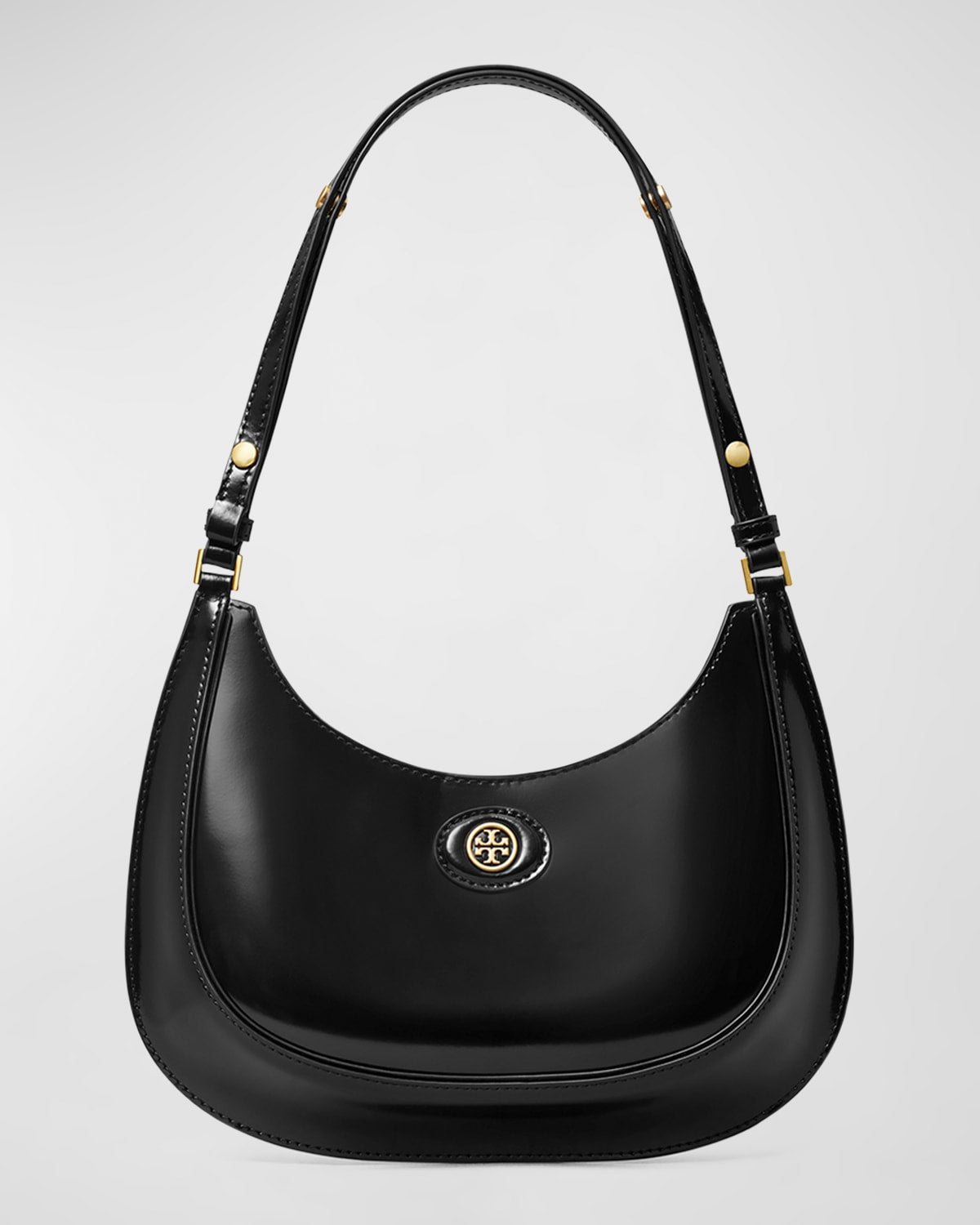 Tory Burch Robinson Crescent Leather Convertible Shoulder Bag