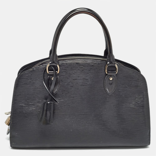 Black Electric Epi Leather Pont Neuf PM Bag