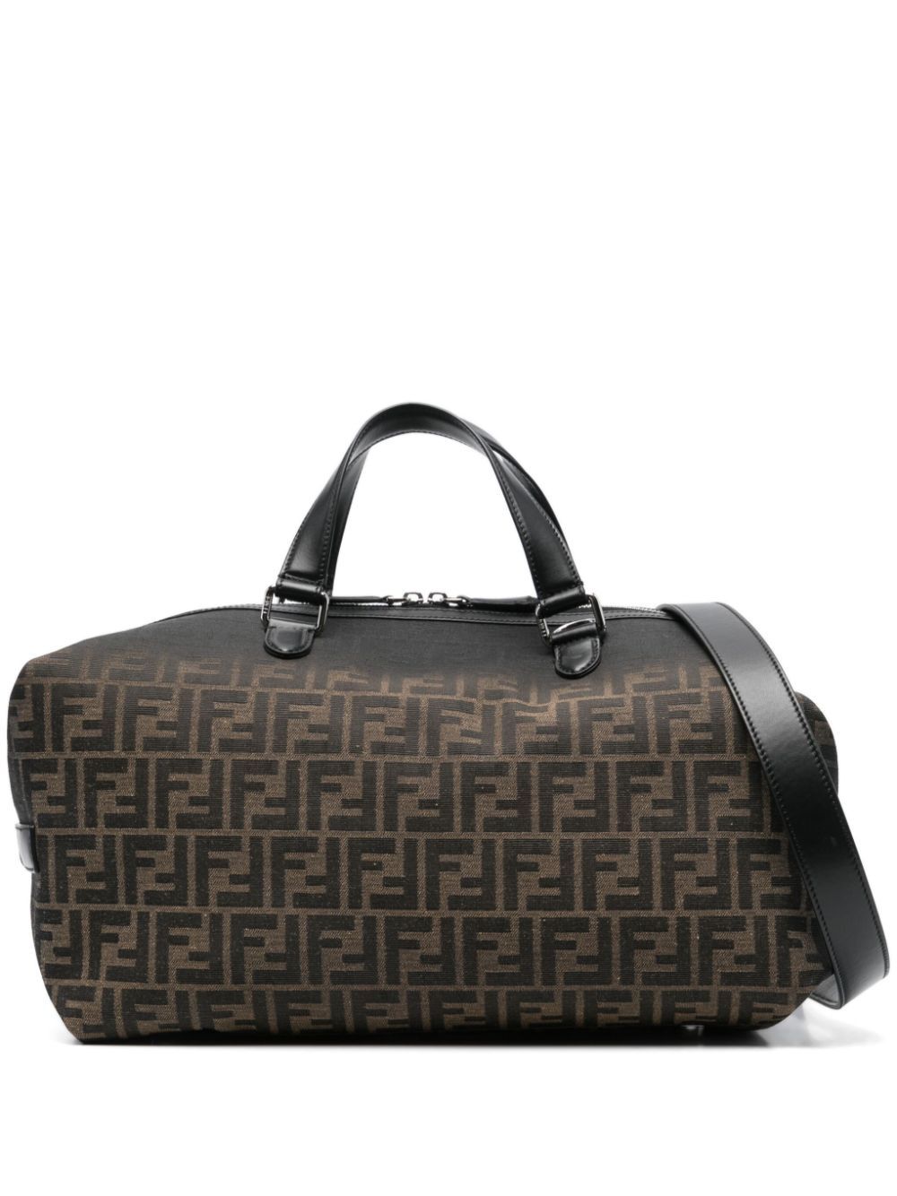 Fendi Men's Siesta Medium Ff Eclipse Bag In Jacquard in Brown | 7VA638APD8