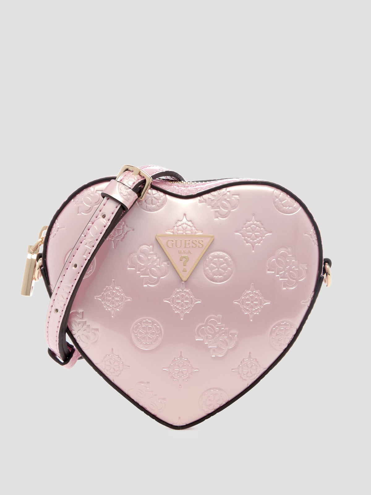 Guess Arnela Debossed Logo Mini Heart Bag