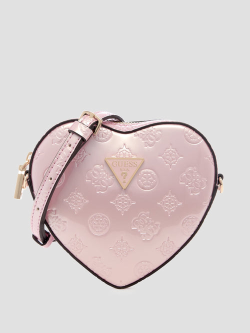 Arnela Debossed Logo Mini Heart Bag