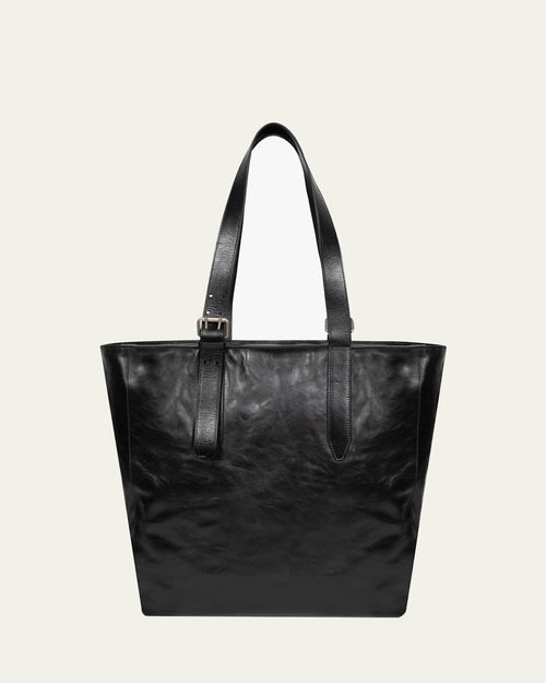 Men's Leather Messenger Bag with Shoulder Strap