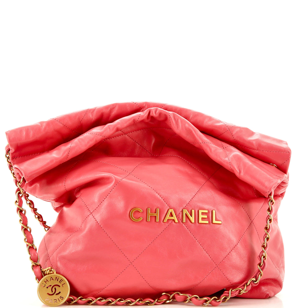 Chanel CHANEL 22 Chain Hobo Quilted Calfskin Medium