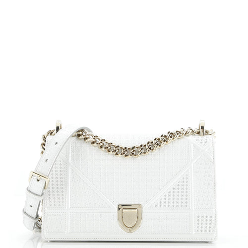 Diorama Flap Bag Cannage Embossed Calfskin Small