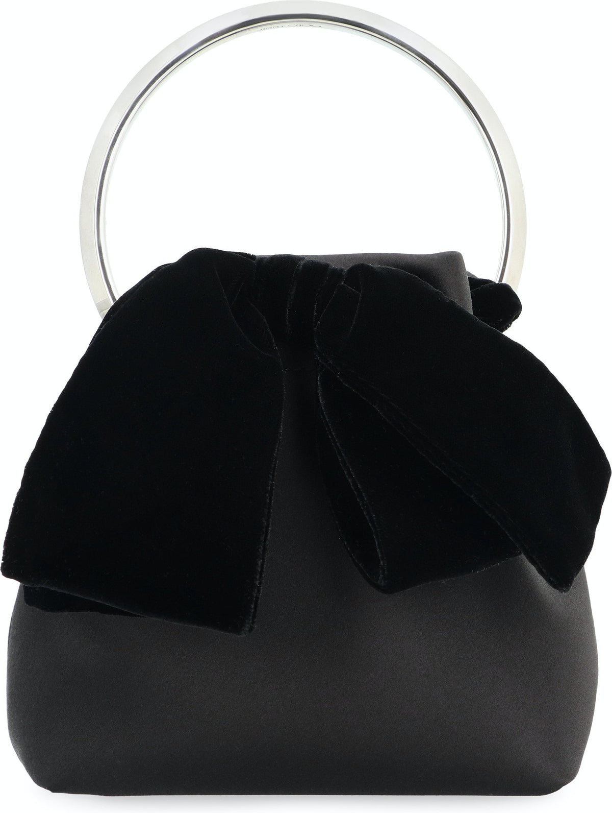 Jimmy Choo Women's Bon Bon Satin Bag in Black | BONBONCHQ Color BLACK