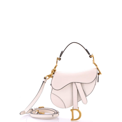 Saddle Handbag with Strap Leather Micro