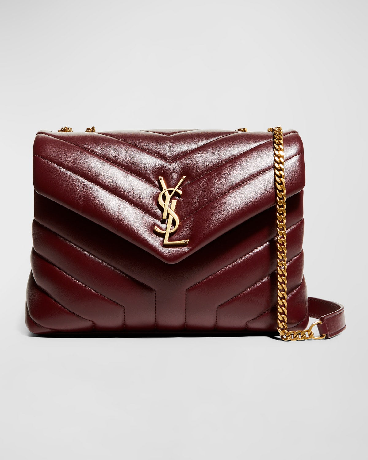 Saint Laurent Loulou Small YSL Shoulder Bag in Quilted Leather