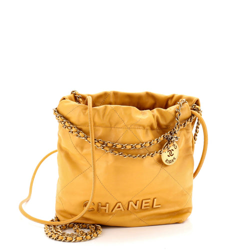 CHANEL 22 Chain Hobo Quilted Calfskin Mini