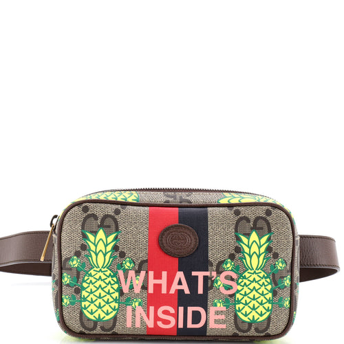 GUCCI Zip Belt Bag Printed GG Coated Canvas
