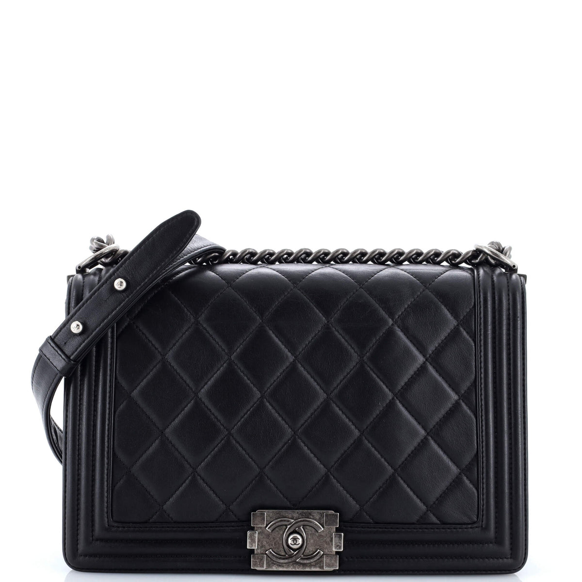 Chanel CHANEL Boy Flap Bag Quilted Calfskin Old Medium