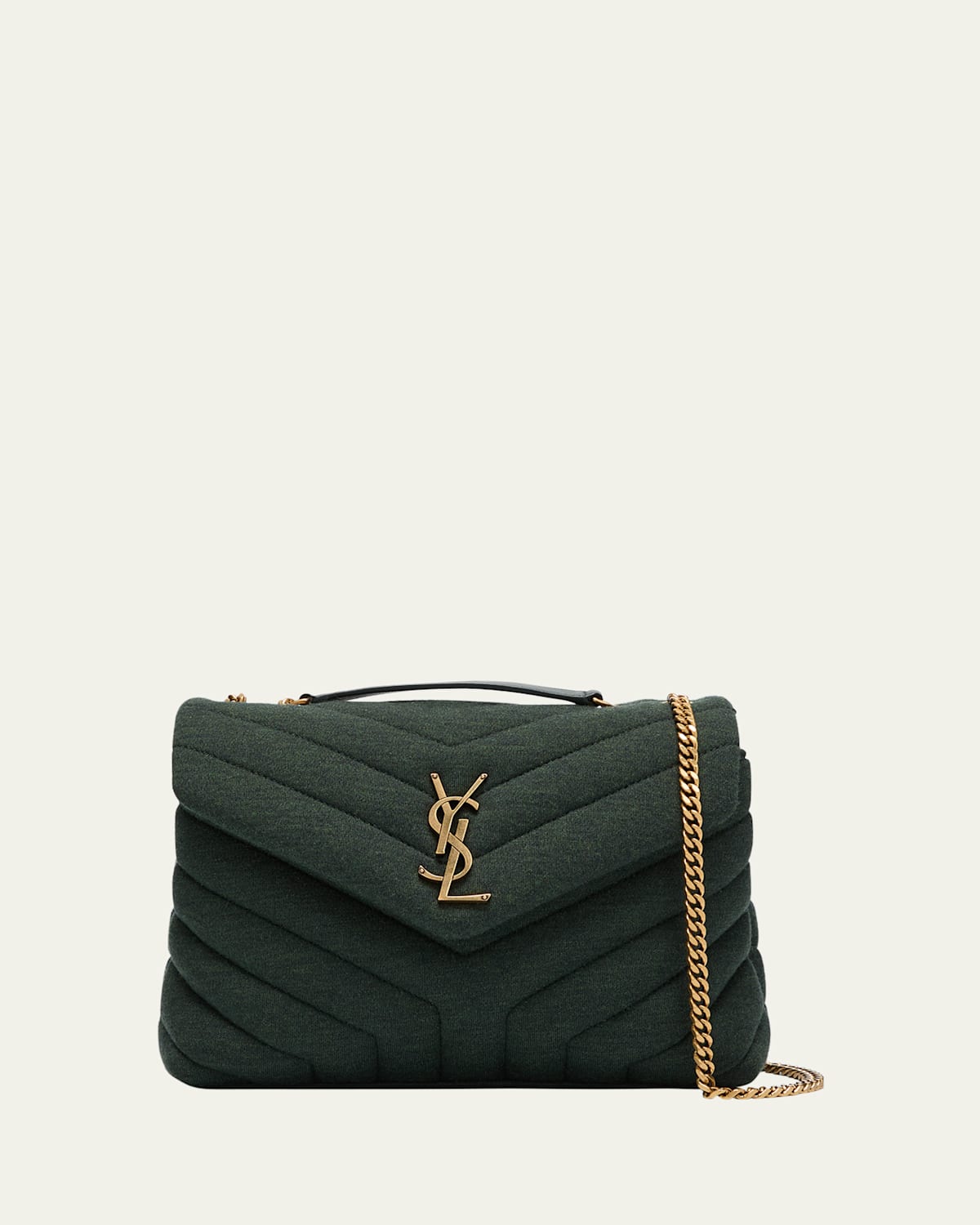 Saint Laurent Loulou Small YSL Shoulder Bag in Quilted Wool