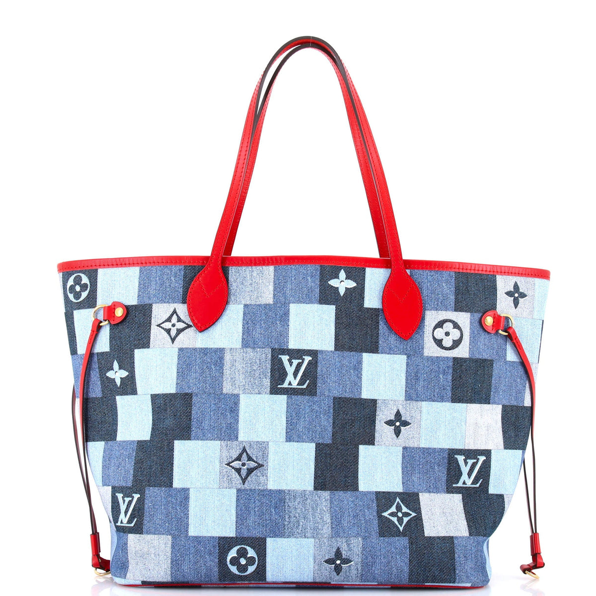 Louis Vuitton Neverfull Tote Damier and Monogram Patchwork Denim MM
