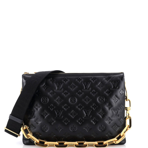 Coussin Bag Monogram Embossed Lambskin MM