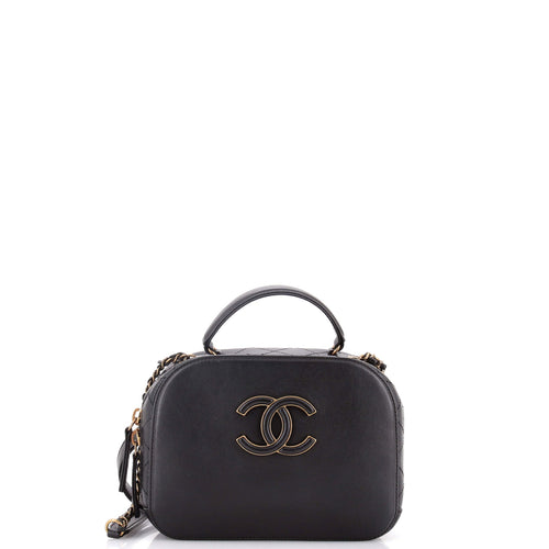 CHANEL Coco Curve Vanity Case Calfskin and Quilted Goatskin Small