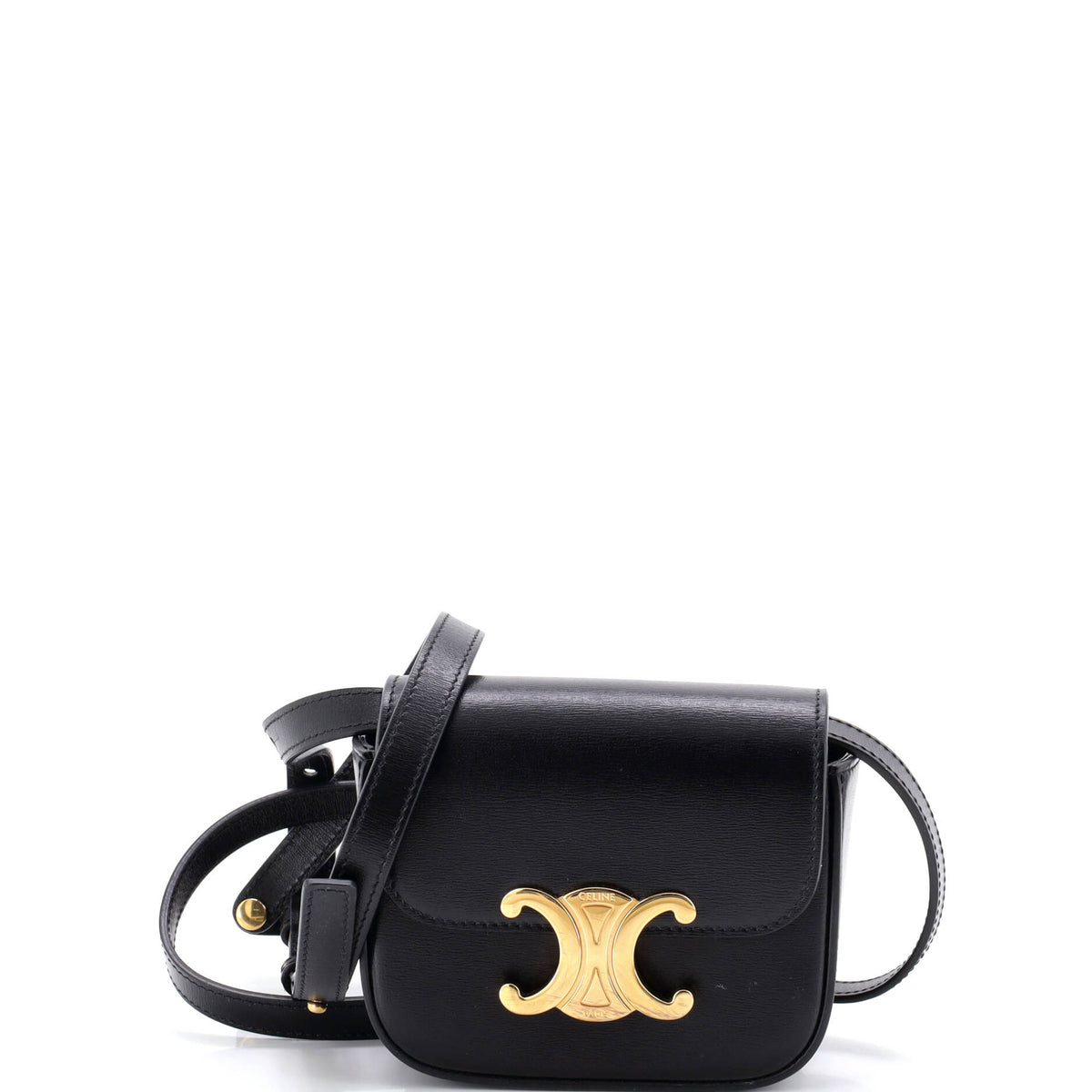 Celine CELINE Triomphe Shoulder Bag Smooth Calfskin Mini