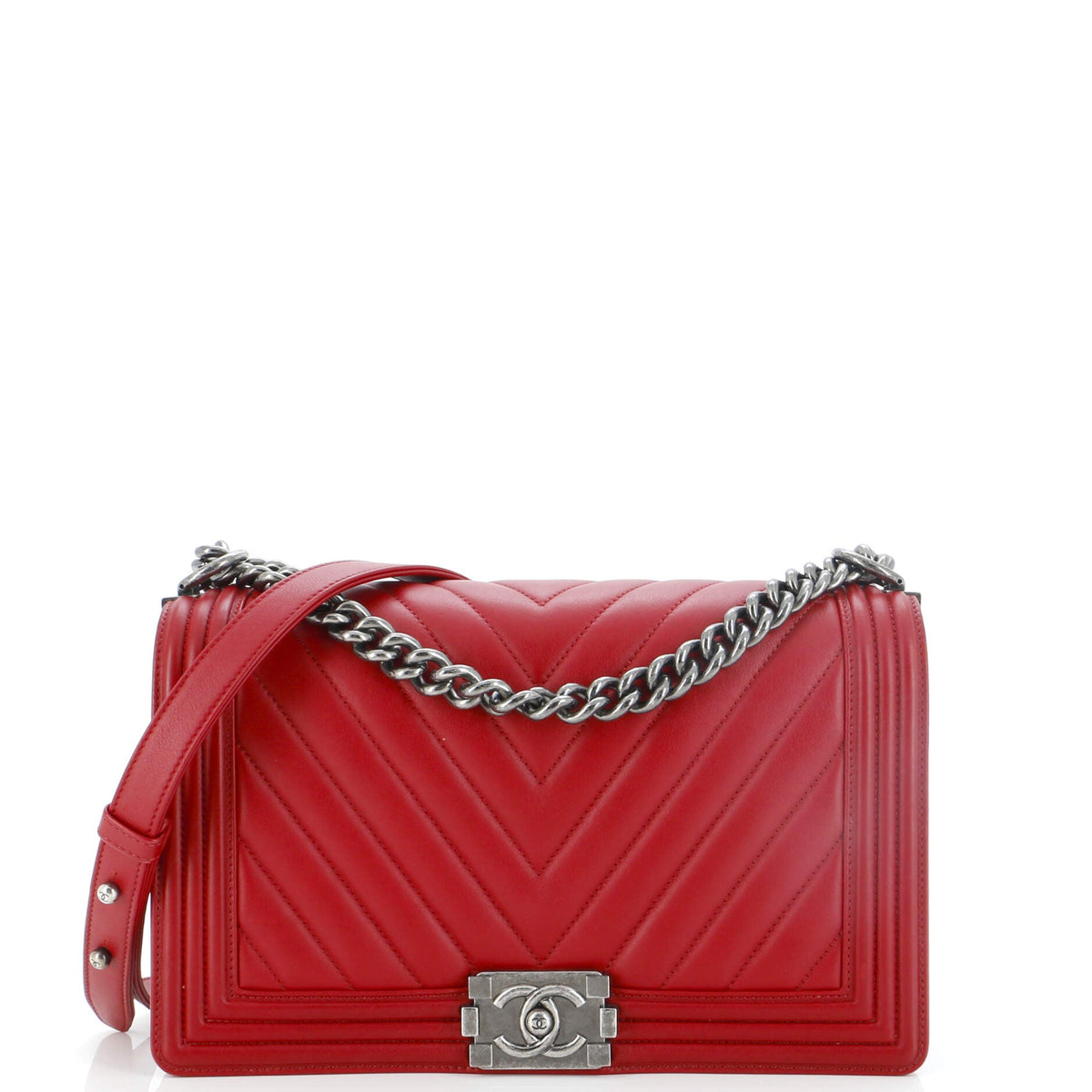 Chanel CHANEL Boy Flap Bag Chevron Lambskin New Medium