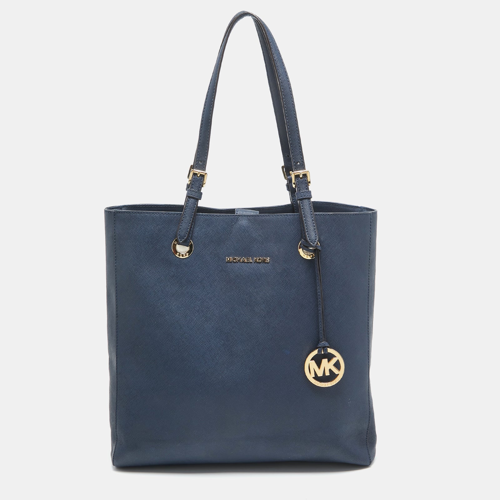 Michael Kors Navy Blue Leather Jet Set Tote