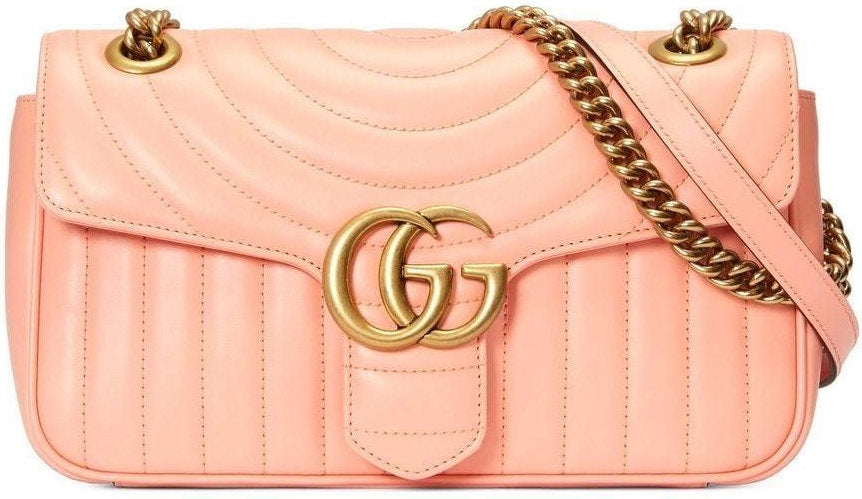 Gucci Women's Marmont Small Shoulder Bag in Peach.chic | 443497AABZE