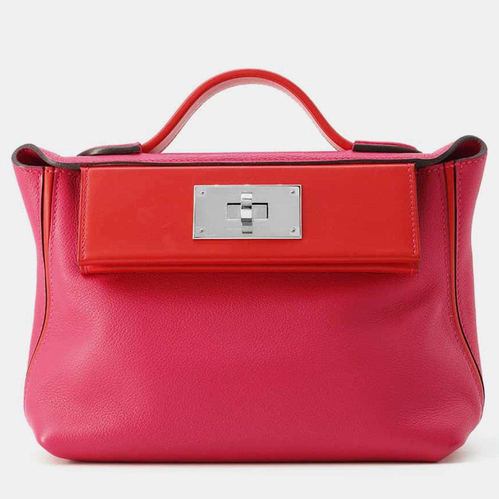 Herm?s Hermès Rose Mexico und Rouge De Coeur Evercolor und Swift Mini 24/24 21 Tasche