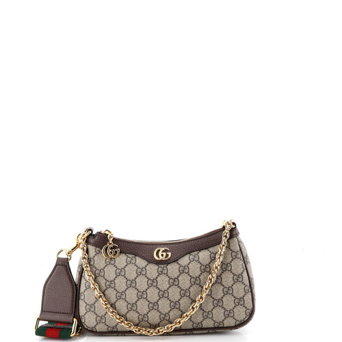 GUCCI Ophidia Charm Shoulder Bag GG Coated Canvas Small