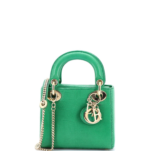 Lady Dior Chain Bag Lizard Mini
