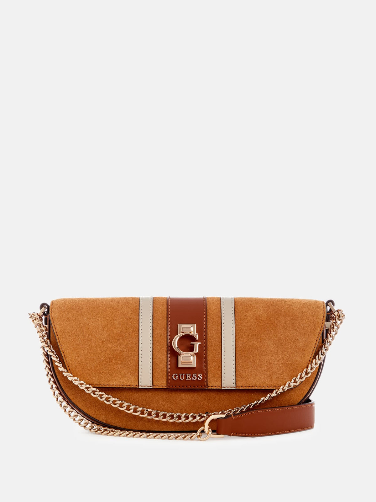 Guess Erenia Suede Striped Convertible Crossbody