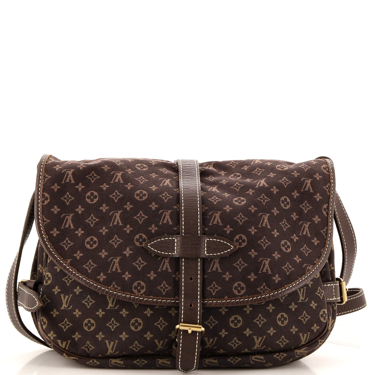 Louis Vuitton Saumur Handbag Monogram Idylle MM