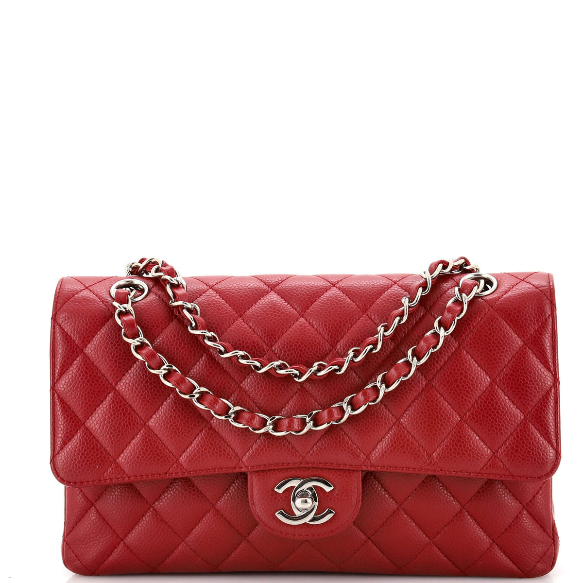Chanel CHANEL Classic Double Flap Bag Quilted Caviar Medium