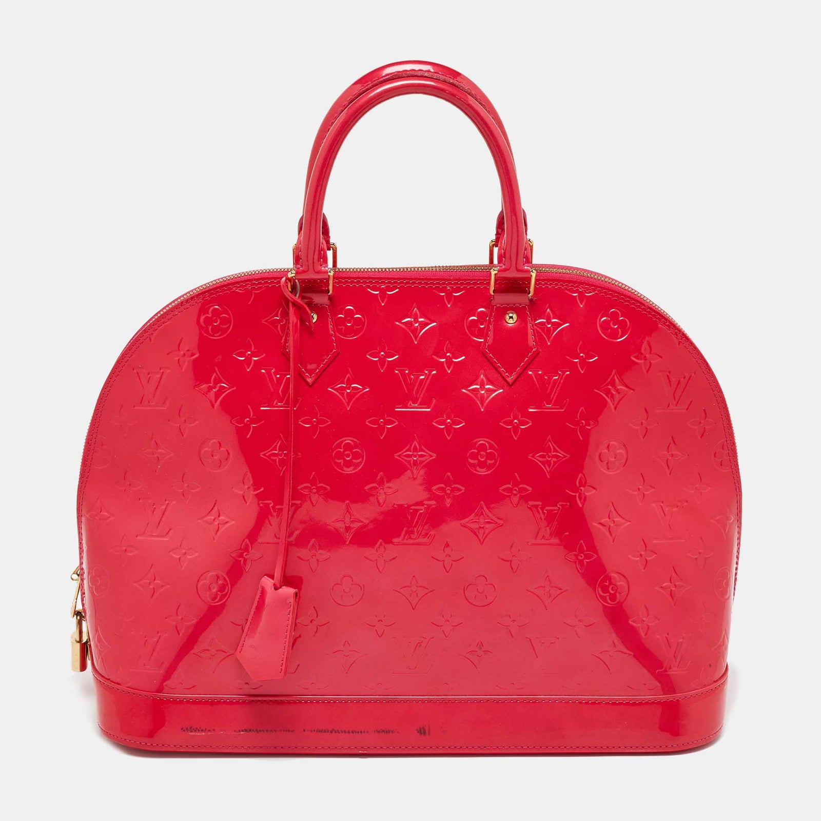 Louis Vuitton Rose Pop Monogram Vernis Alma GM Bag