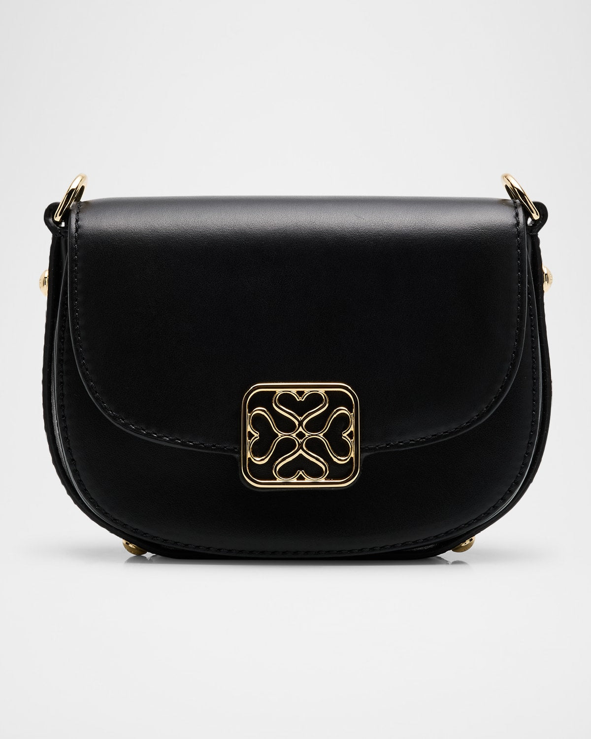 Strathberry Bay Mini Leather Saddle Crossbody Bag