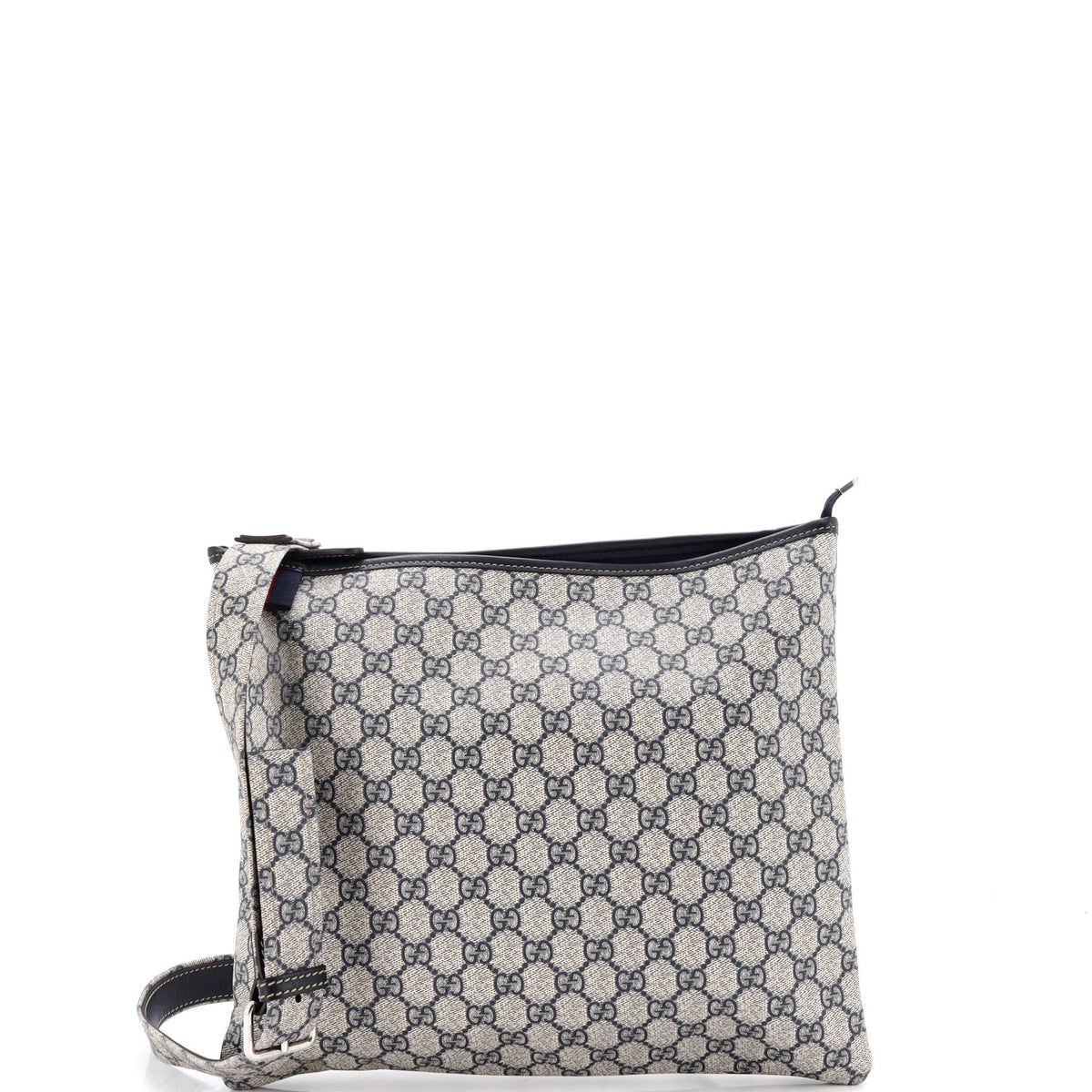 Gucci GUCCI Web Loop Flat Messenger GG Coated Canvas Large