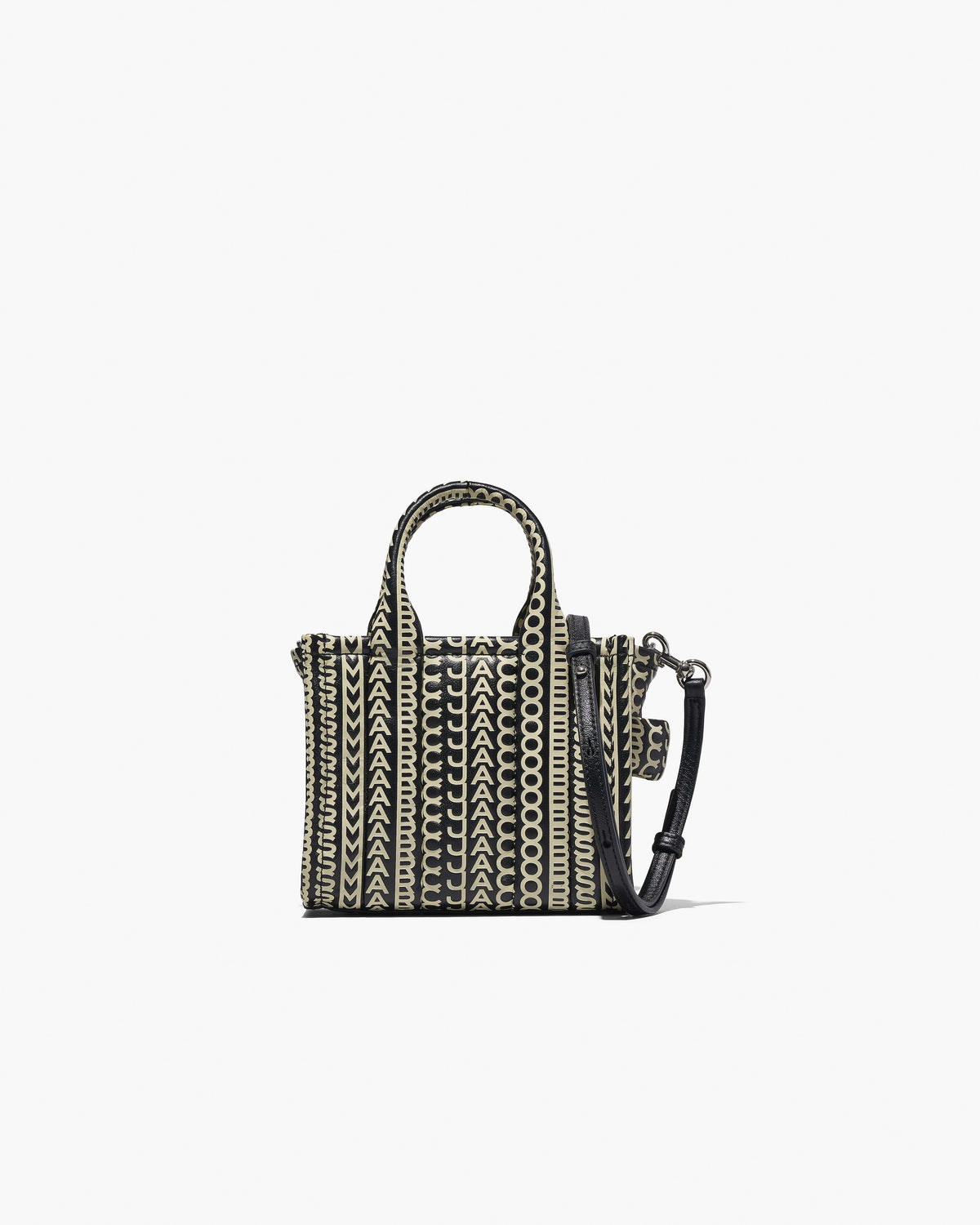 Marc Jacobs Marc Jacobs The Monogram Leather Crossbody Tote Bag in Black/White