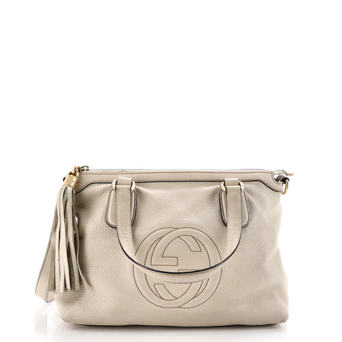 GUCCI Soho Convertible Top Handle Bag Leather Small