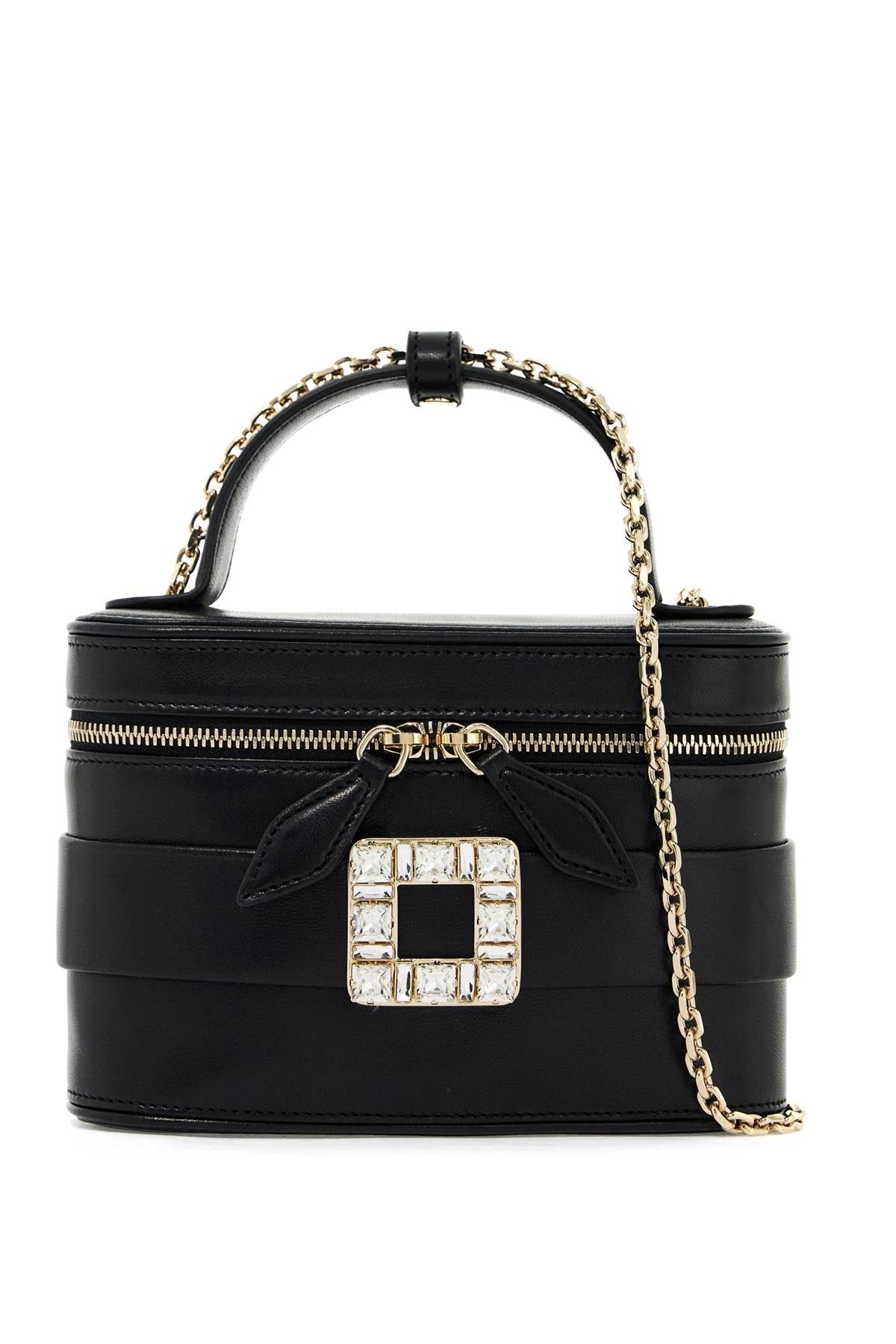Roger Vivier Women's Vanity Micro Bag With Crystal Buckle in Nero | RBWANMH0003YDR
