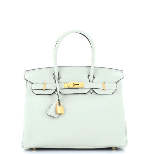 Birkin Handbag Grey Togo with Gold Hardware 30