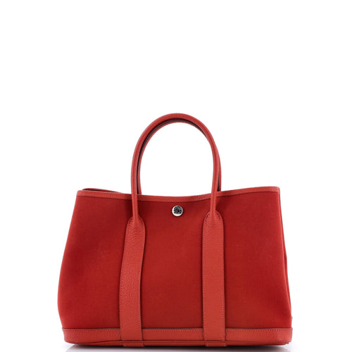 Garden Party Tote Toile and Leather 30
