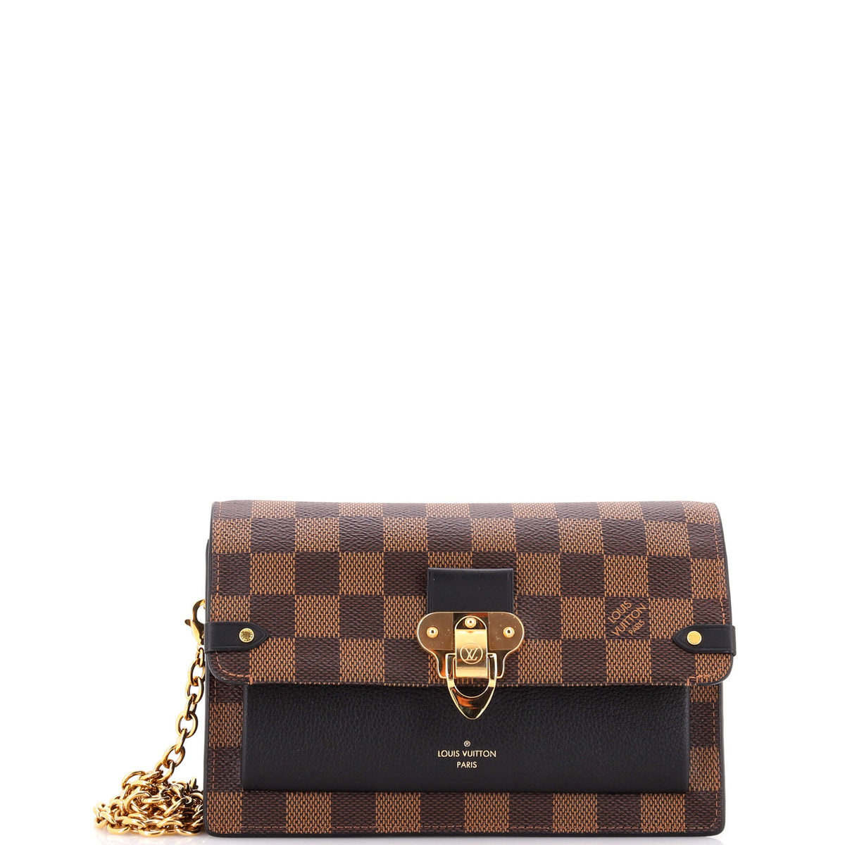 Louis Vuitton Vavin Chain Wallet NM Damier with Leather