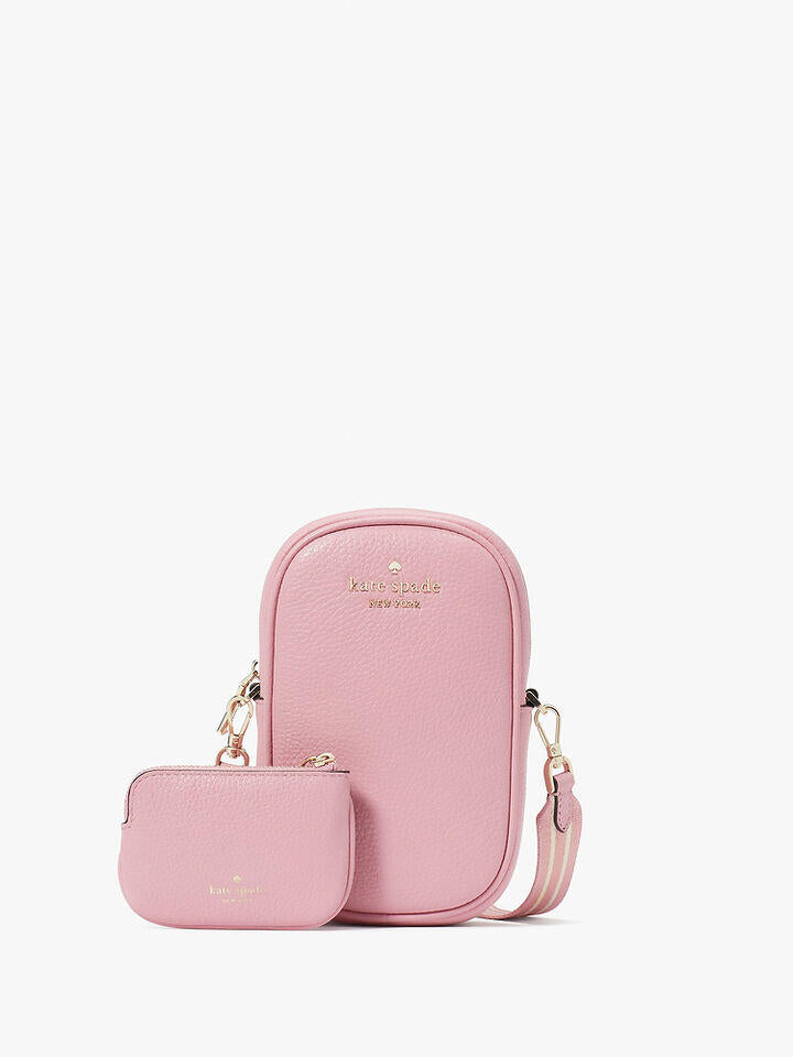 Kate Spade Au Rosie Pebbled Leather North South Zip Phone Crossbody