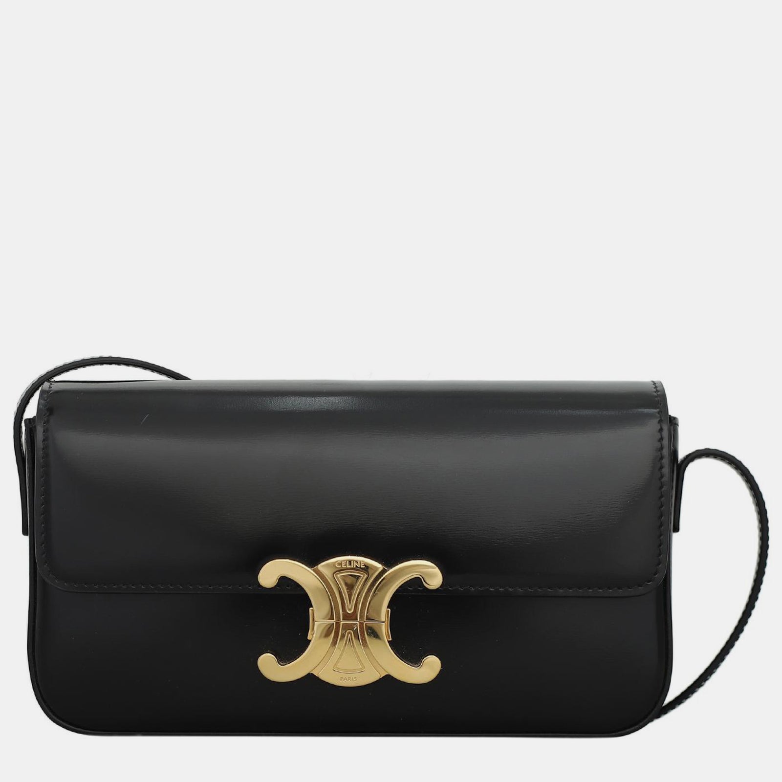 Celine Black Triomphe Shoulder Bag