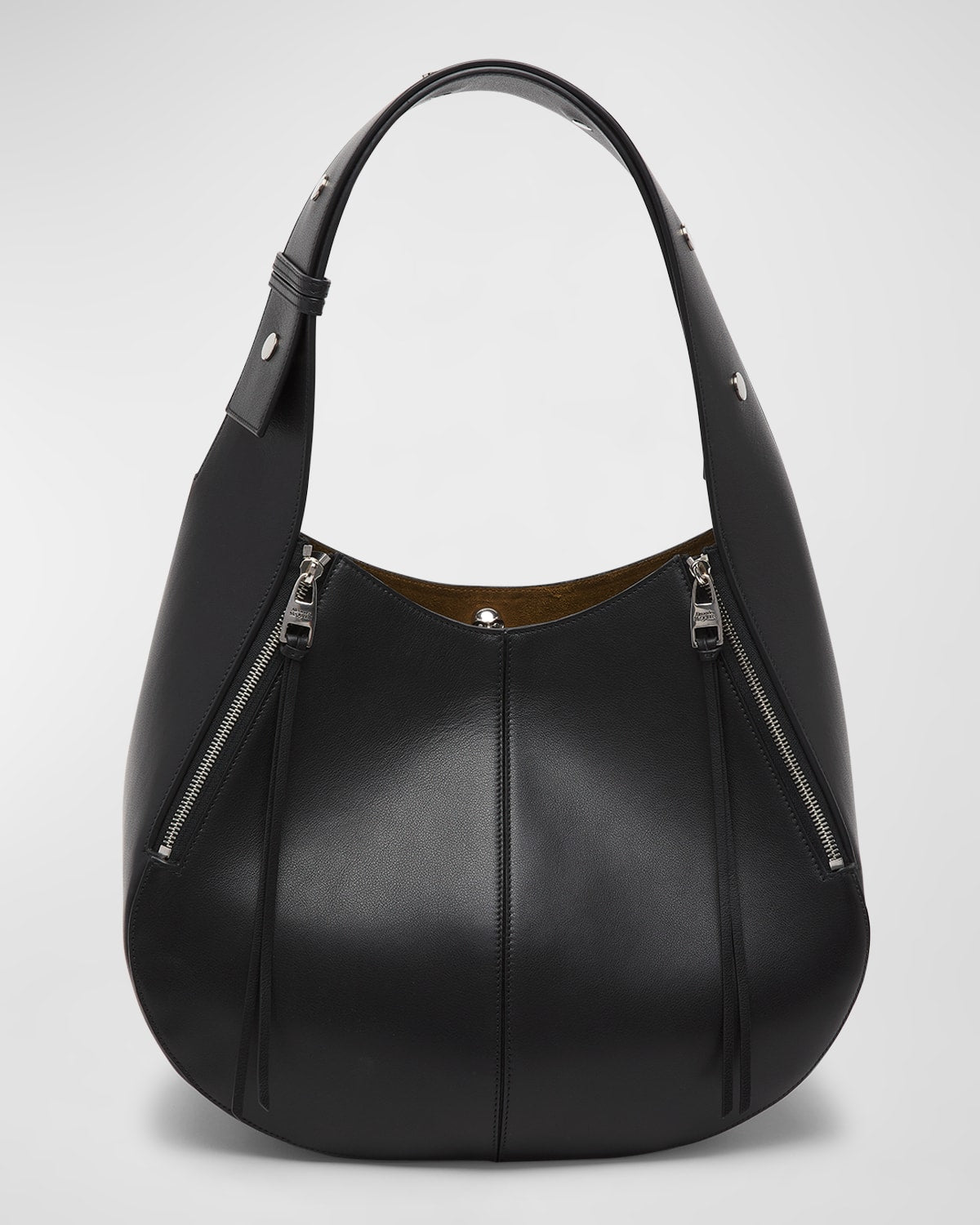 Alexander Mcqueen Skull Biker Leather Hobo Bag