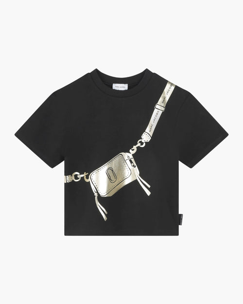 Marc Jacobs The Snapshot Tee in Black, Size 6Y