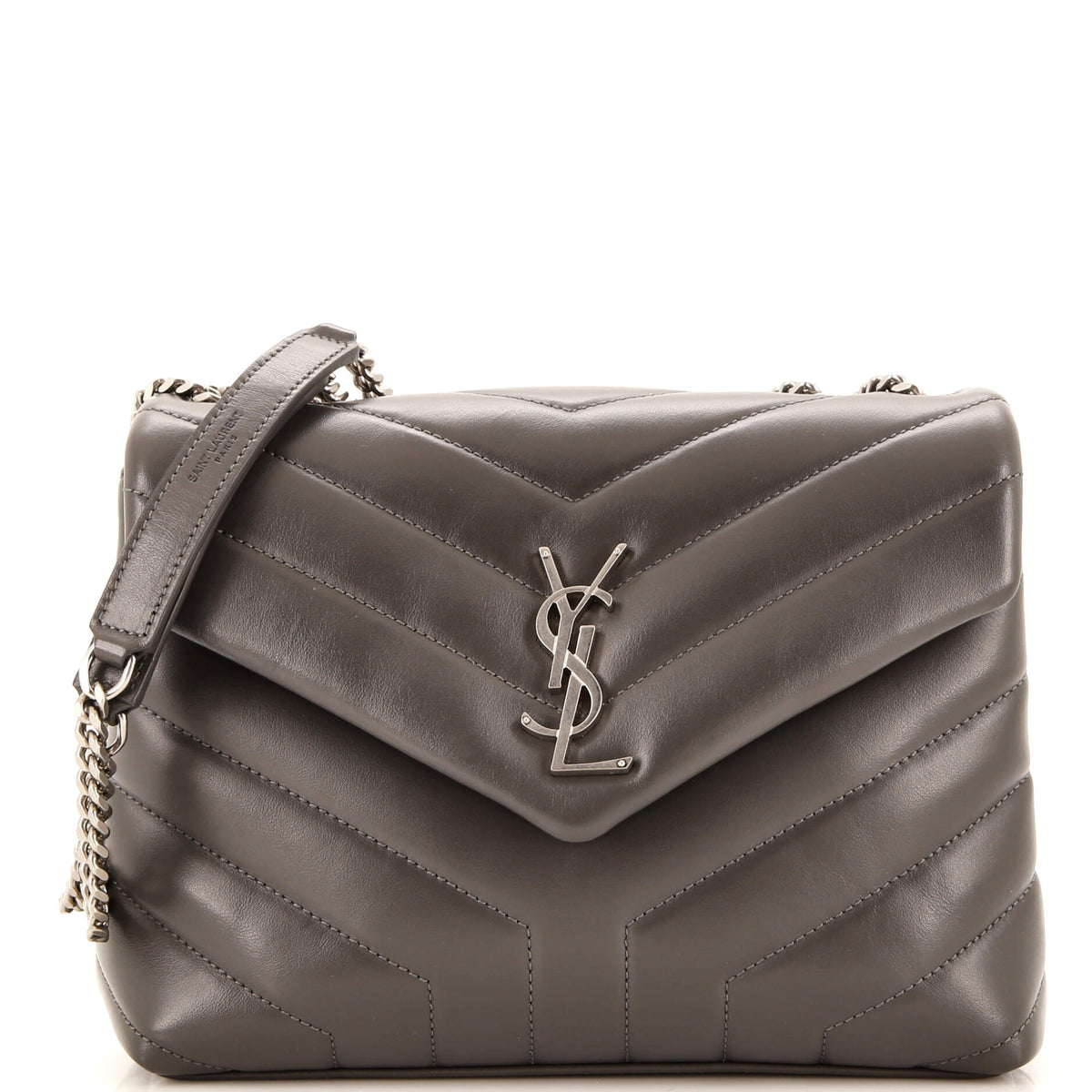 Saint Laurent Loulou Shoulder Bag Matelasse Chevron Leather Small