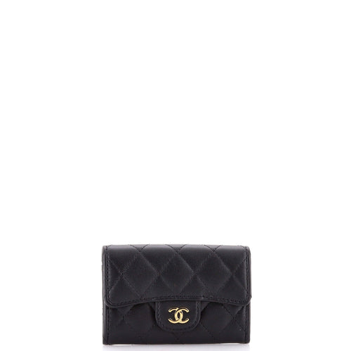 CHANEL Classic Flap Card Case Quilted Lambskin