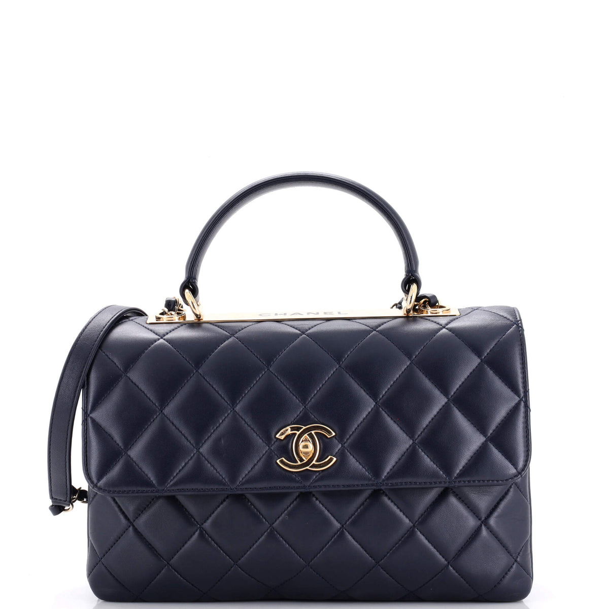 Chanel CHANEL Trendy CC Top Handle Bag Quilted Lambskin Medium