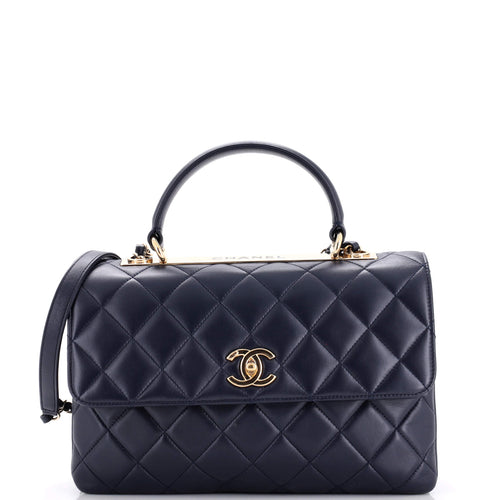 CHANEL Trendy CC Top Handle Bag Quilted Lambskin Medium