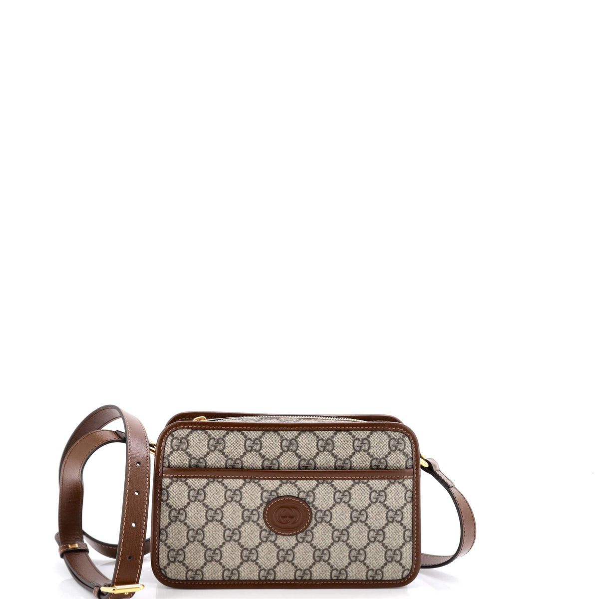 Gucci GUCCI Interlocking G Patch Camera Bag GG Coated Canvas Mini