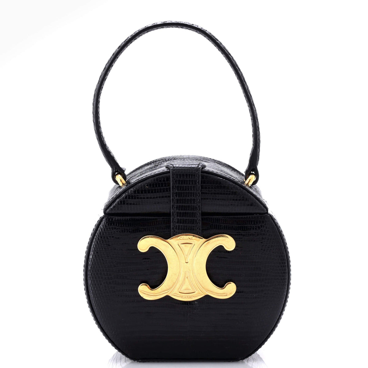 Celine CELINE Round Box Bag Lizard