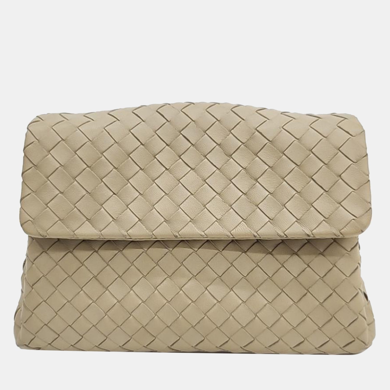 Bottega Veneta Pochette en nappa intrecciato beige