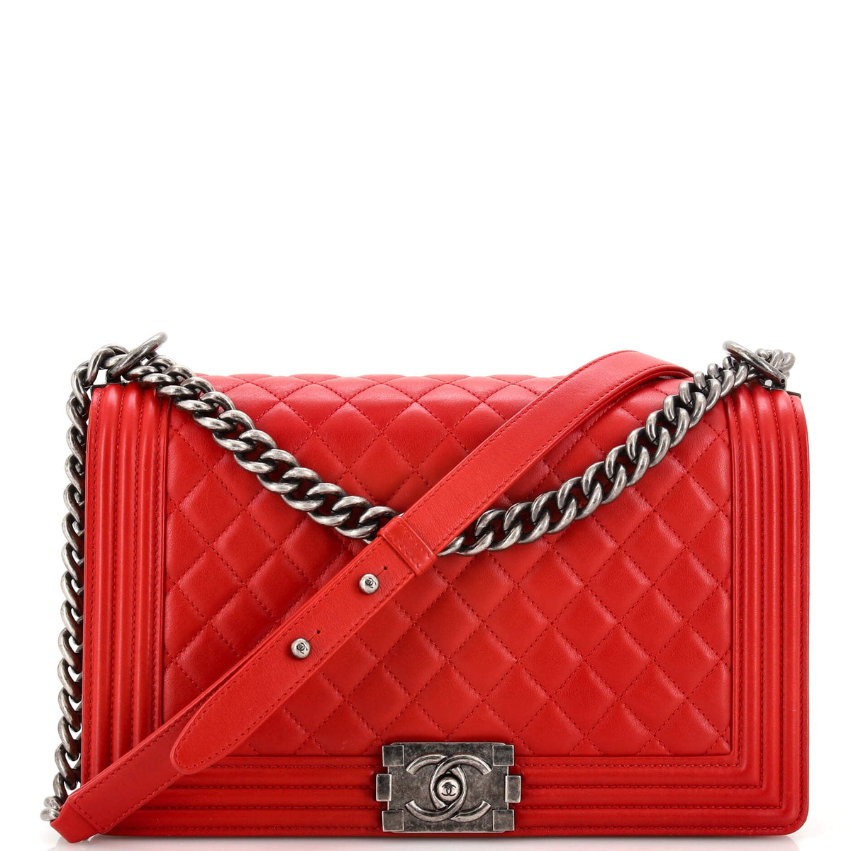 Chanel CHANEL Boy Flap Bag Quilted Lambskin New Medium