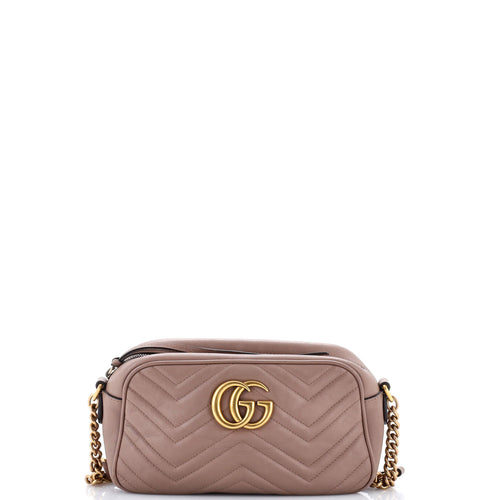 GUCCI GG Marmont Shoulder Bag Matelasse Leather Small